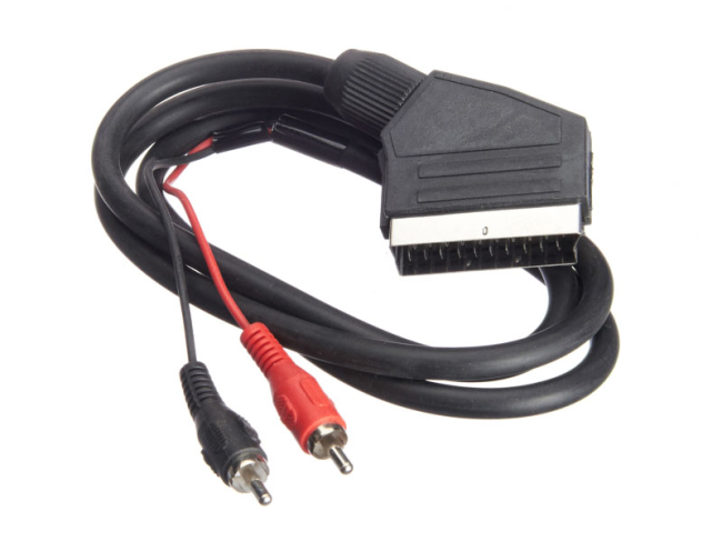 Шнур-переходник SCART (21 pin) - 2RCA, Netko, 1.2 метра