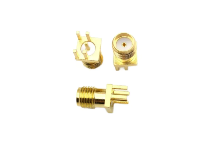 Разъем SMA-female на плату толщиной 1,6 мм под пайку, 50 шт.