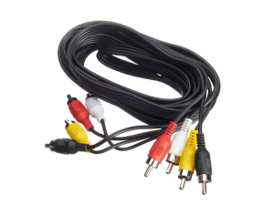 Шнур аудио-видео 4RCA-4RCA, литой, Netko, 3 метра