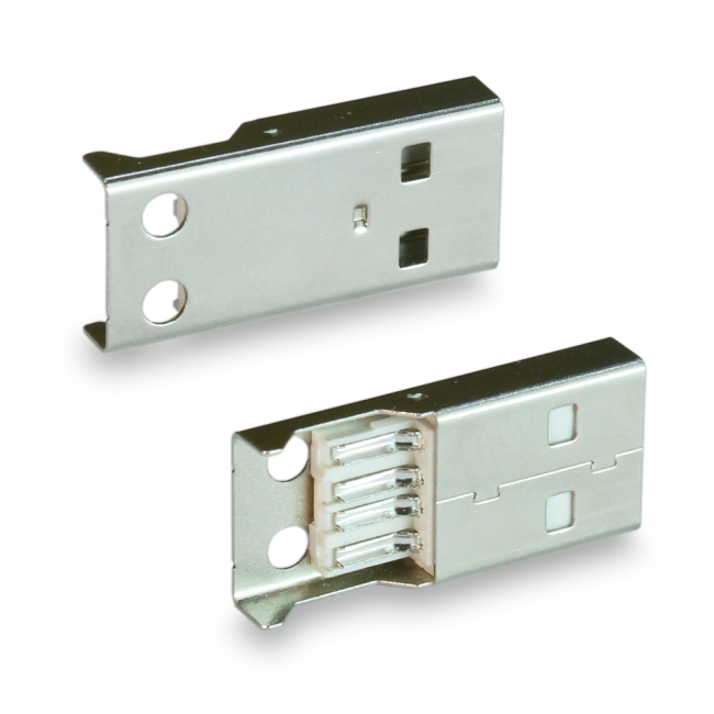 Разъем USB2.0(male) type A, на кабель, 8 шт.