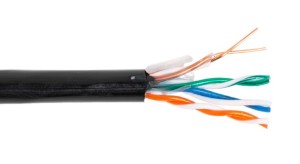 Кабель витая пара UTP, cat.5e, 4 пары (0,51 жила), медный проводник, уличный, Eletec PROFI LINE, 5 метров