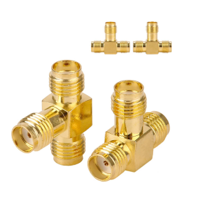 Переходник тройник SMA-female - SMA-female - SMA-female (SMA-KKK), 50 Ом, 5 шт