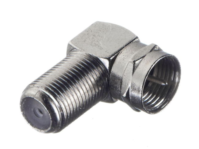Угловой переходник F-female - F-male (F123-53), Netko, 100 шт.