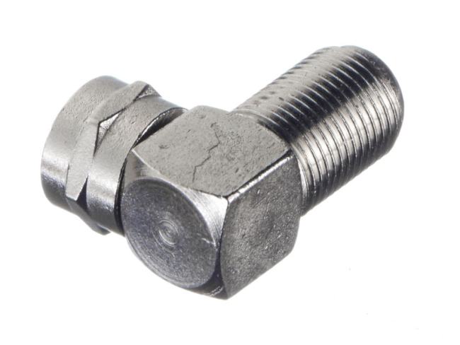 Угловой переходник F-female - F-male (F123-53), Netko, 100 шт.