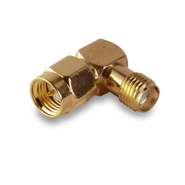 Переходник SMA-female - SMA-male угловой, 50 Ом, 10 шт