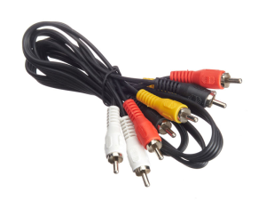 Шнур аудио-видео 4RCA-4RCA, литой, Netko, 1.2 метра