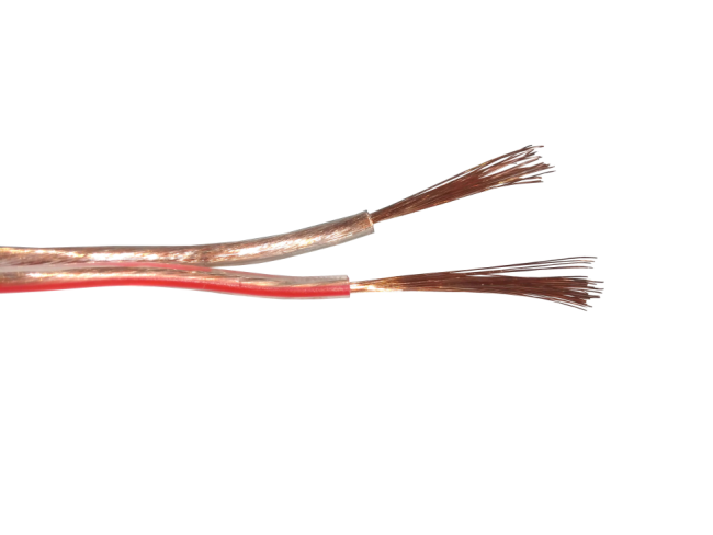 Кабель акустический 2x0.75мм2 (42x0.15мм), CCA, пластиковая катушка, прозрачный, Netko, 50 метров Кабель акустический 2x0.75мм2 (42x0.15мм), CCA, пластиковая катушка, прозрачный, Netko, 50 метров