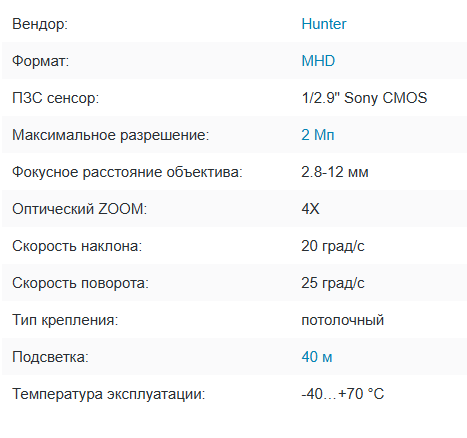 HN-Z323IRM-4X (2.8-12) MHD видеокамера 2Mp Hunter