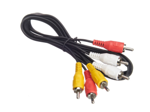 Шнур аудио-видео 3RCA-3RCA, литой, Netko, 1.2 метра