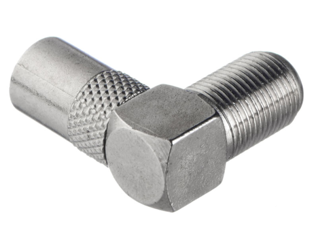 Угловой переходник F-female на TV-male (папа), Netko, 10 шт.