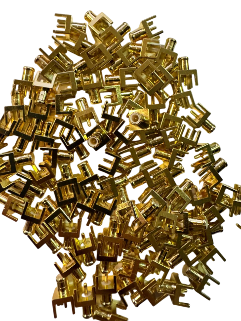 Разъем MCX-male, прямой, на плату под пайку, 2 шт. Разъем MCX-male, прямой, на плату под пайку, 2 шт.