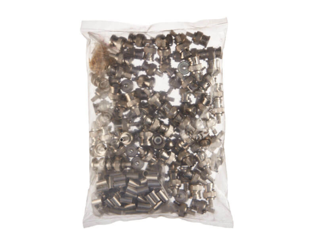 Разъем BNC-male для кабеля 3C-2V, медный, покрытие цинк, обжимной, Netko, 4 шт