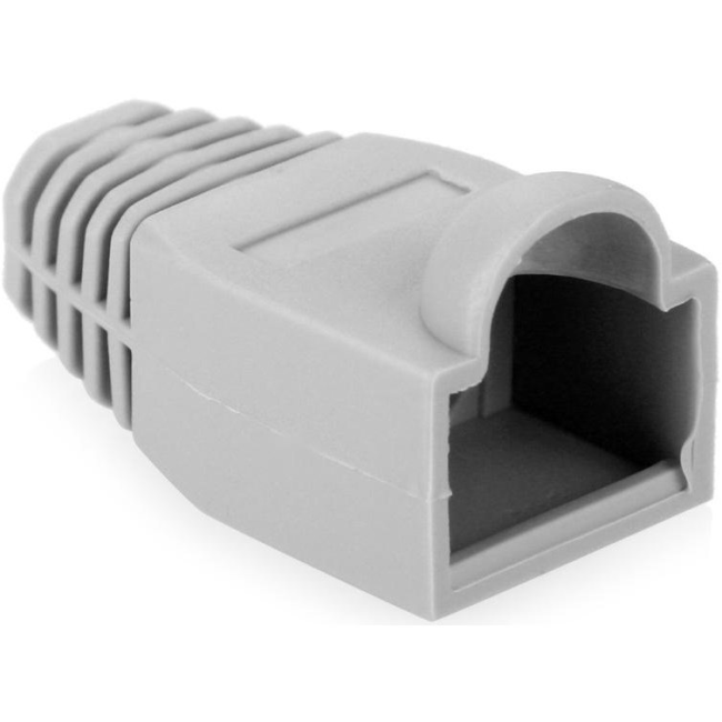 Изолирующий колпачок для патч-кордов из витой пары RJ-45 и RG-11, серый, D-6 мм, 20 шт. Netko