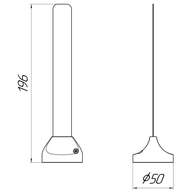 Всенаправленная антенна KC3-800/2700 (2дБ) с магнитным креплением, разъём SMA-male, длина 2 метра