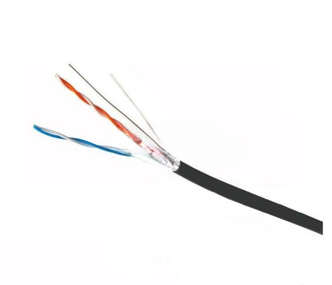 Кабель витая пара FTP (экранированный), cat.5e, 2 пары, уличный, медный проводник, Eletec, 290 метров