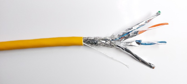 Кабель витая пара SFTP (экранированный), cat.7, 4 пары, AWG23 LSZH, медный проводник, внутр., Eletec, 170 метров